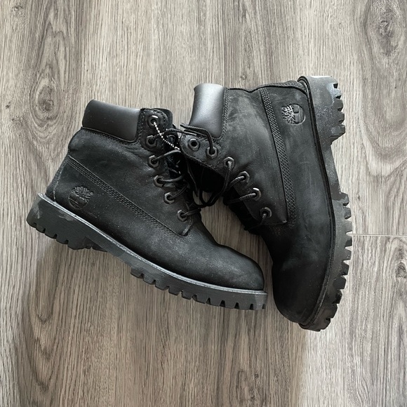 Timberland boots black suede 3.5y - Picture 5 of 7